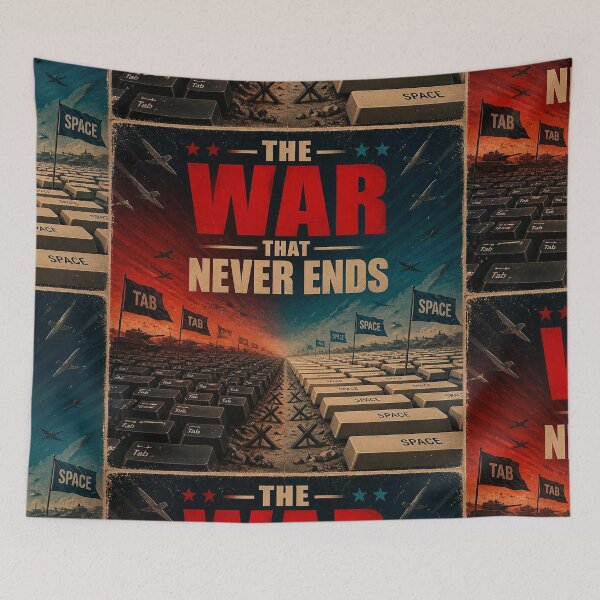 Item preview, Tabs vs Spaces The War That Never Ends - Funny Programmer Shirt designed and sold by Geek Tracy Shop.