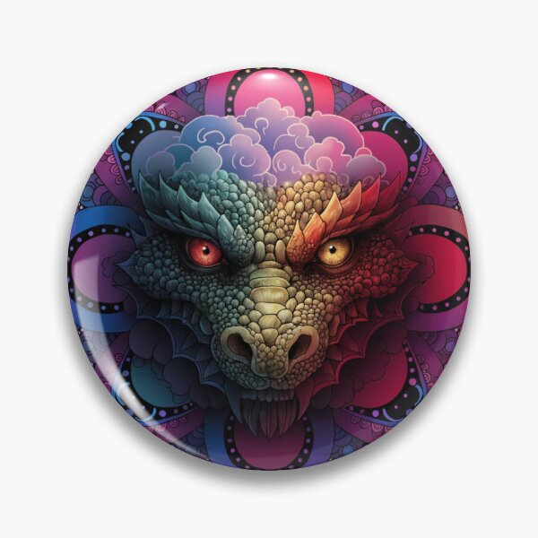 Item preview, Intricate Dragon Mandala – Detailed Black and Grey Floral Dragon Mandala Design designed and sold by Anime9122.