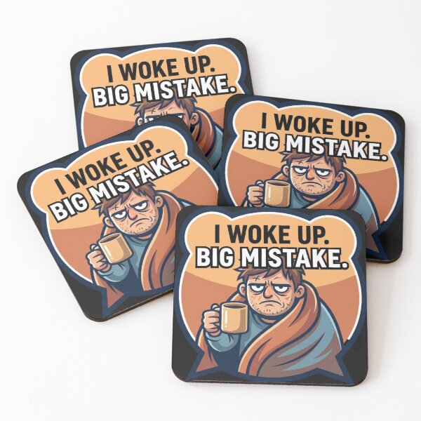 Item preview, Morning Displeasure Coffee Drinker Cartoon designed and sold by Tsugraf Designs.