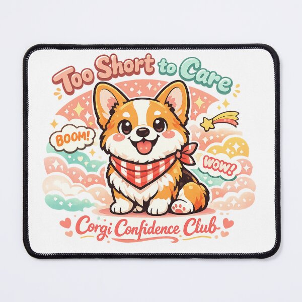 Item preview, Too Short to Care – Cute Corgi Shirt designed and sold by Shadowframe Studios.