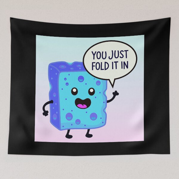 Item preview, You just Fold it in! - Cute Blue Cheese  designed and sold by DibujandoPorfa.
