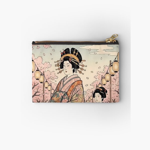 Item preview, Oiran Walk Under Cherry Blossoms Vintage Japanese Ukiyo-e Art designed and sold by TokyoUkiyoHouse.