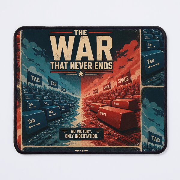 Item preview, Tabs vs Spaces The War That Never Ends V2 - Funny Programmer Shirt designed and sold by Geek Tracy Shop.