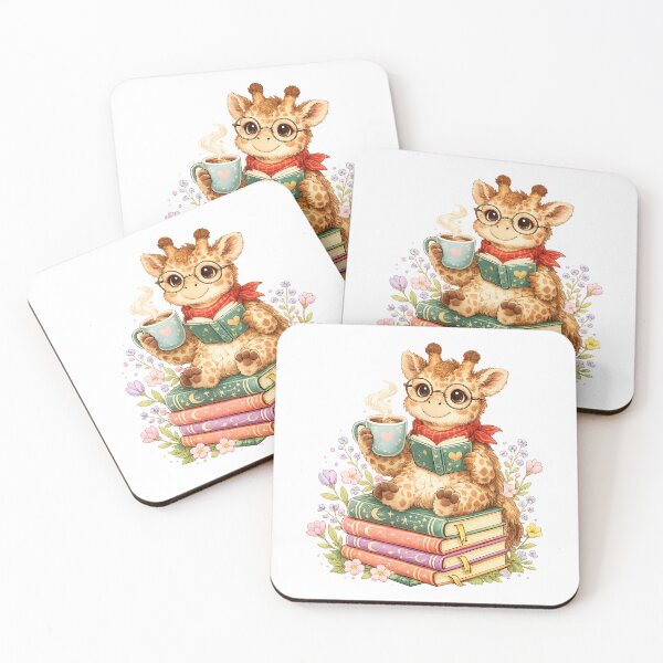 Item preview, Funny Giraffe with Book Floral Bookworm Librarian Book Lover designed and sold by QuiteOrbit.