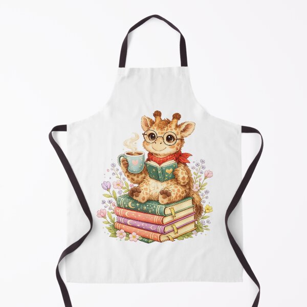 Item preview, Funny Giraffe with Book Floral Bookworm Librarian Book Lover designed and sold by QuiteOrbit.
