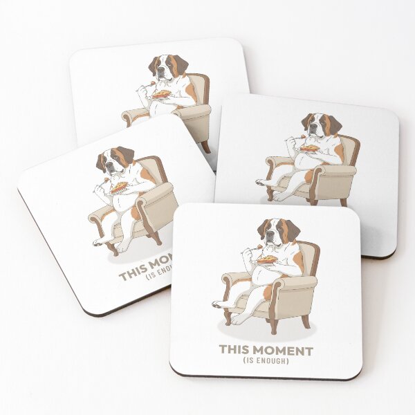 Item preview, St. Bernard Pie Time Cozy Illustration Vintage Aesthetic designed and sold by Cozy Vintage Animal.