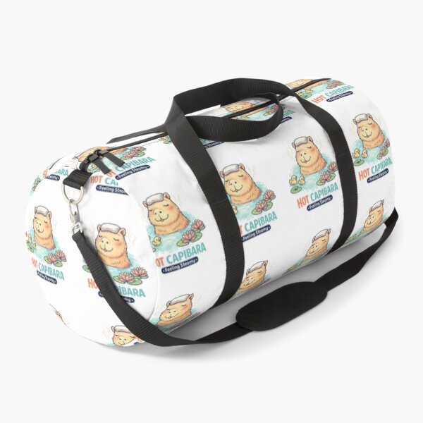 Item preview, Cute Capybara Sticker – Hot Spring Feeling Steamy Art designed and sold by SoftSproutstu.