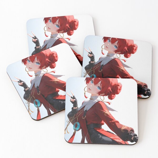 Item preview, Danjin Wuthering Waves Peace Sign Sunny Red Hair designed and sold by riadjamai.