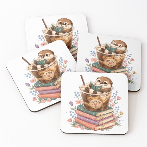 Item preview, Cute Reading otter Vintage Book Lover designed and sold by QuiteOrbit.