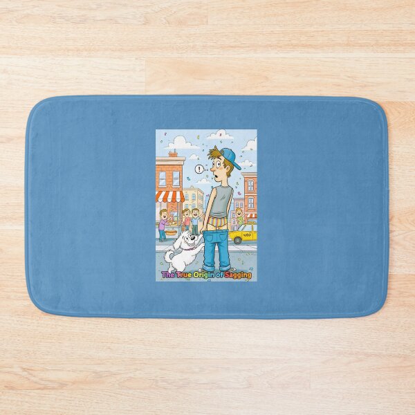 Item preview, The True Origin of Sagging – Funny Dog Cartoon Art Print designed and sold by NewGen-For-You.