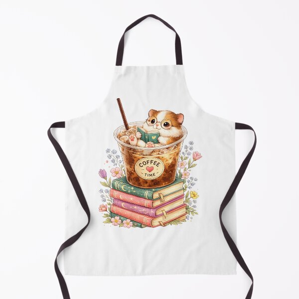 Item preview, Cute Hamster Reading Books Coffee Lover Vintage Design designed and sold by QuiteOrbit.