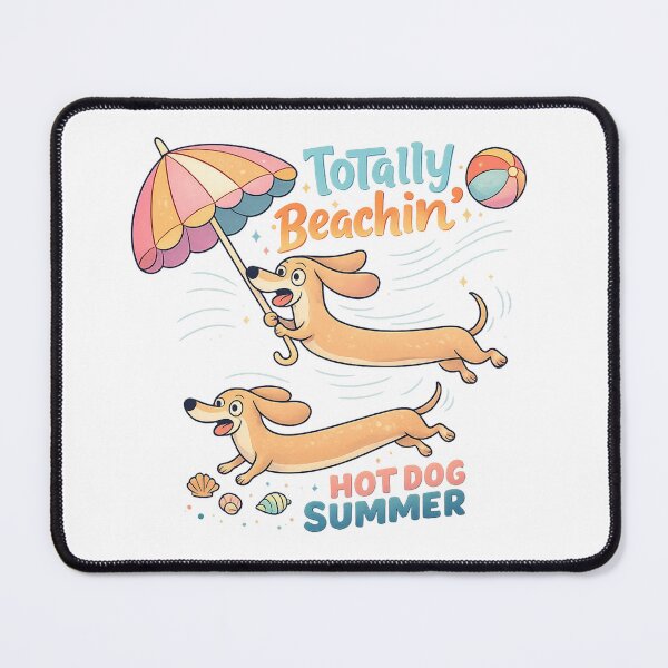 Item preview, Hot Dog Summer Shirt – Totally Beachin Dachshund Art designed and sold by SoftSproutstu.