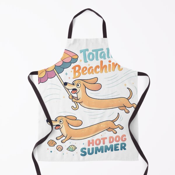 Item preview, Hot Dog Summer Shirt – Totally Beachin Dachshund Art designed and sold by SoftSproutstu.