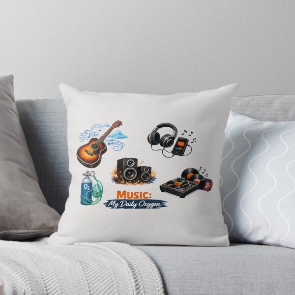 Item preview, Music My Daily Oxygen – Funny Music Lover Graphic Tee designed and sold by Lunaraluxy.