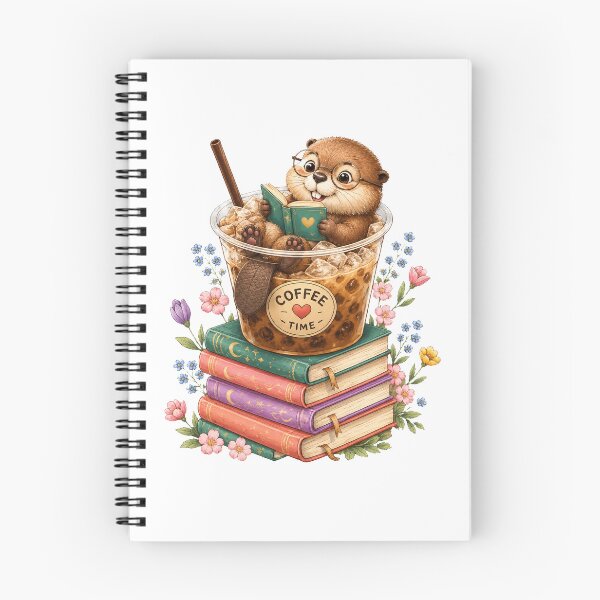 Item preview, Coffee Time Cute Beaver Reading Book Lover designed and sold by QuiteOrbit.