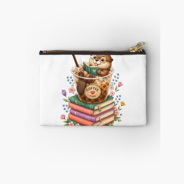 Item preview, Coffee Time Cute  Beaver Reading Book Lover designed and sold by QuiteOrbit.