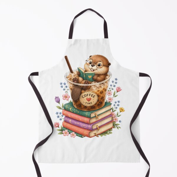 Item preview, Coffee Time Cute Beaver Reading Book Lover designed and sold by QuiteOrbit.