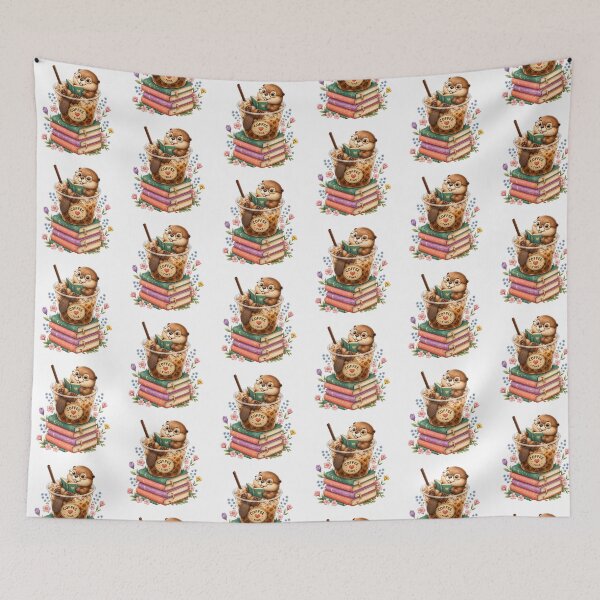Item preview, Coffee Time Cute  Beaver Reading Book Lover designed and sold by QuiteOrbit.