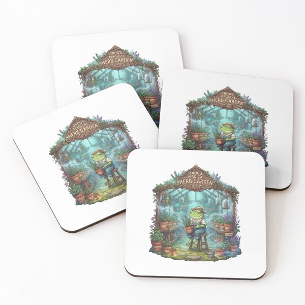 Item preview, Frog's Magical Herb Garden | Cottagecore Greenhouse | Herbalist Frog | Enchanted Botanical Sticker designed and sold by MrDev.