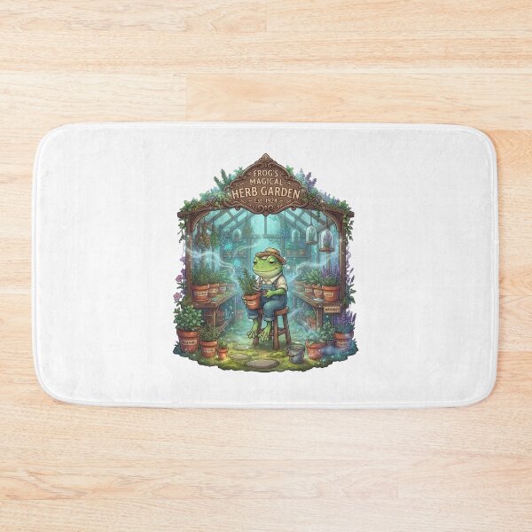 Item preview, Frog's Magical Herb Garden | Cottagecore Greenhouse | Herbalist Frog | Enchanted Botanical Sticker designed and sold by MrDev.