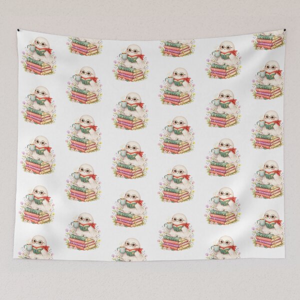 Item preview, Cute Ghost Reading Books Coffee Lover designed and sold by QuiteOrbit.