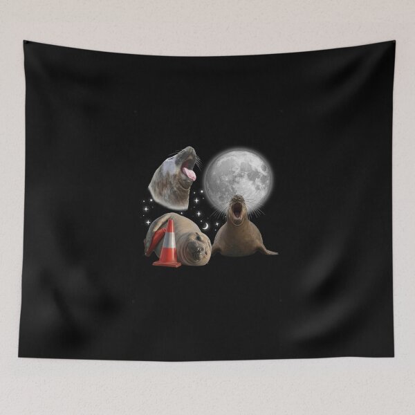 Item preview, Neil The Seal Moon 90s Vintage Howling the Moon designed and sold by PontiaGudam.