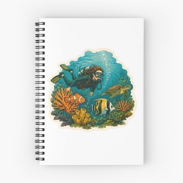 Item preview, Coral Reef Diving Watercolor designed and sold by ChemicalXShop.