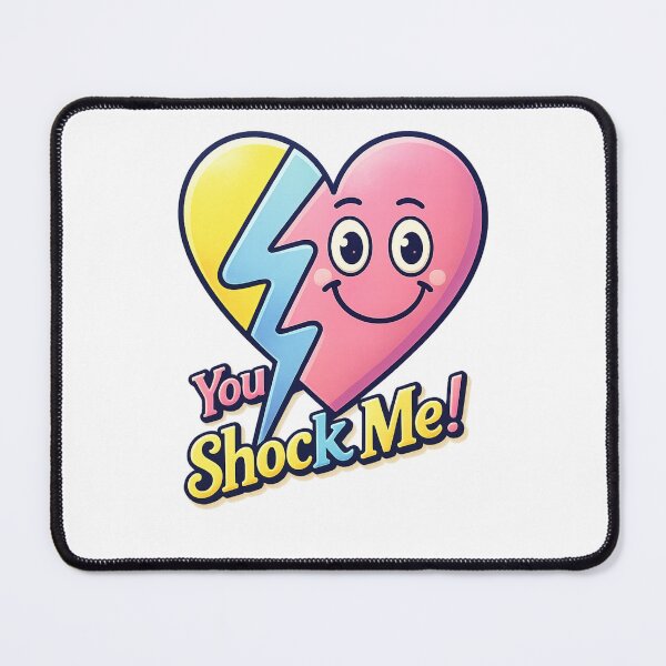 Item preview, You Shock Me Sticker – Cute Lightning Heart Cartoon designed and sold by SoftSproutstu.