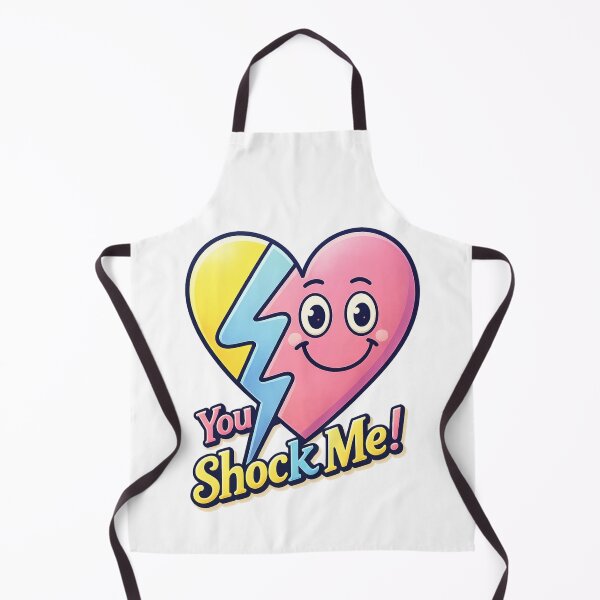 Item preview, You Shock Me Sticker – Cute Lightning Heart Cartoon designed and sold by SoftSproutstu.