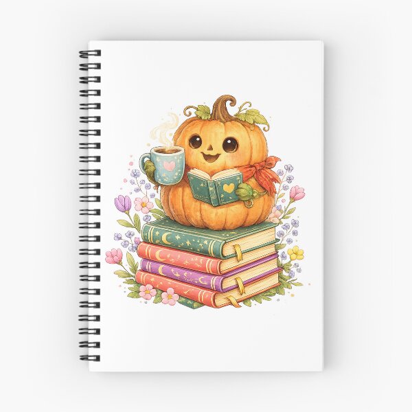 Item preview, Cute pumkin Reading Books Coffee Lover designed and sold by QuiteOrbit.