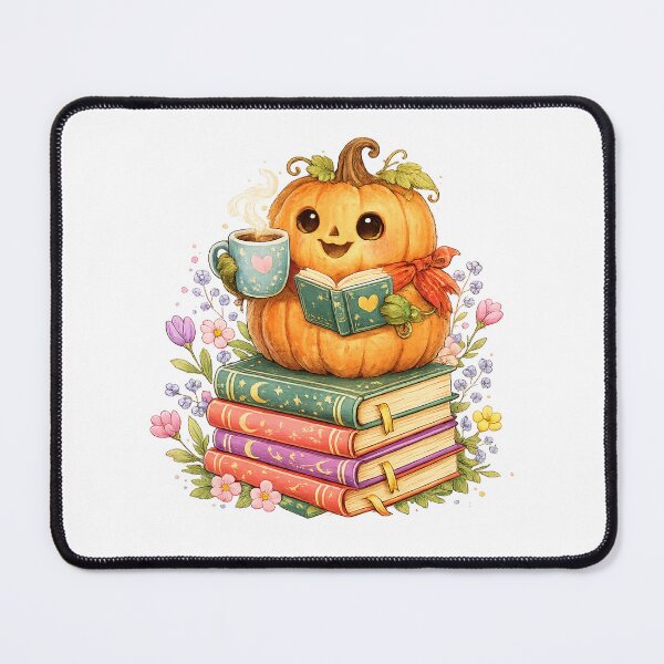 Item preview, Cute pumkin Reading Books Coffee Lover designed and sold by QuiteOrbit.