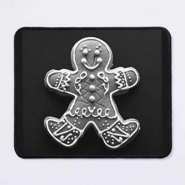 Item preview, Black and White Gingerbread Man Cookie – Cute Christmas Holiday Design designed and sold by inkoutninja.