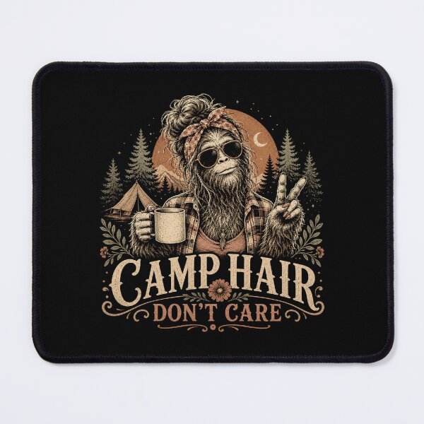 Item preview, Camp Hair Don’t Care – Funny Bigfoot Camping Sasquatch Outdoor Design designed and sold by PosiMCreations.