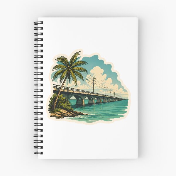 Item preview, Florida Keys Bridge Watercolor designed and sold by ChemicalXShop.