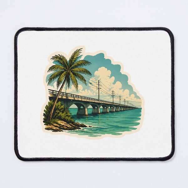 Item preview, Florida Keys Bridge Watercolor designed and sold by ChemicalXShop.