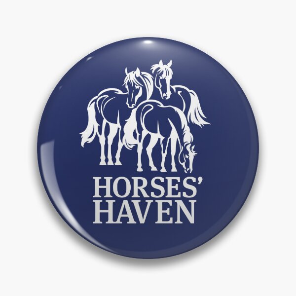 Item preview, Horses Haven Logo (White & Dark Blue) designed and sold by BDBirds.