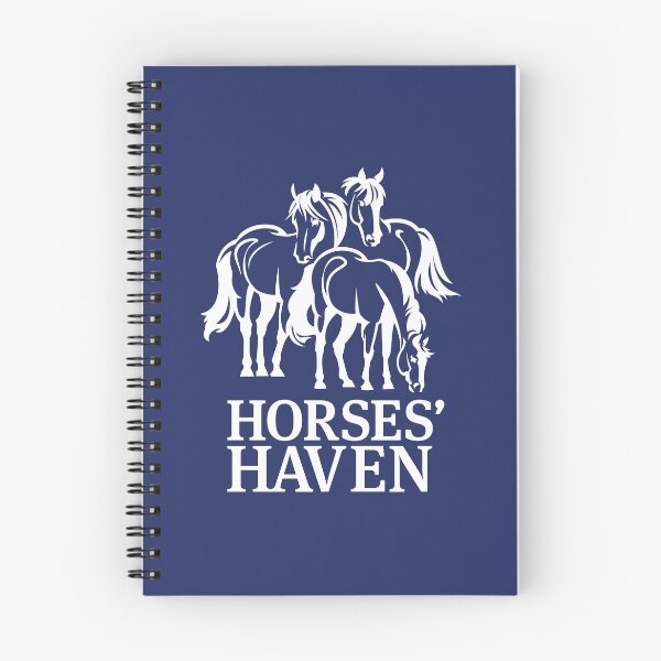 Item preview, Horses Haven Logo (White & Dark Blue) designed and sold by BDBirds.