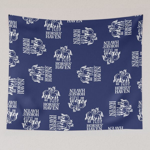 Item preview, Horses Haven Logo (White & Dark Blue) designed and sold by BDBirds.