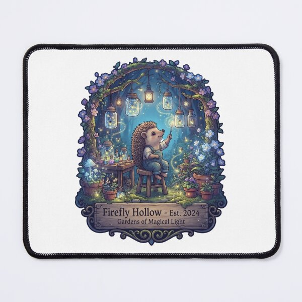 Item preview, Firefly Hollow | Magical Firefly Garden | Cottagecore Hedgehog | Enchanted Night Garden Sticker designed and sold by MrDev.