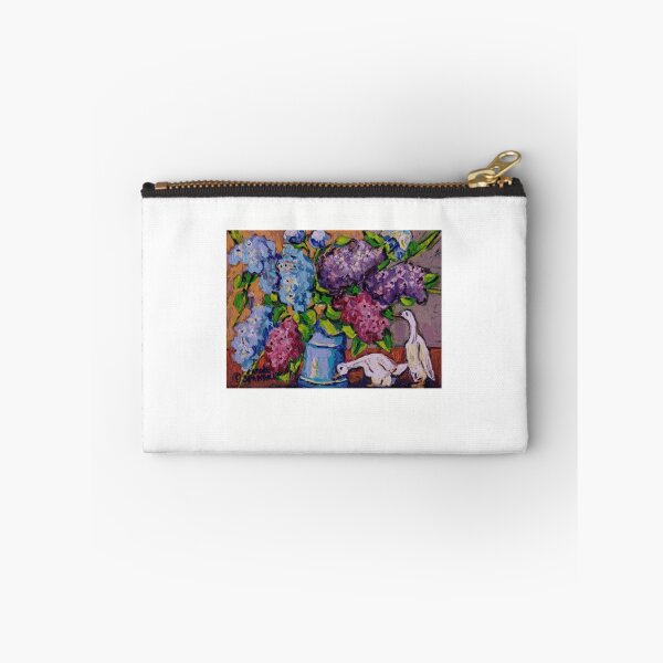 Item preview, Original Painting Relaxed - Lilac Floral Bouquet With Ceramic Ducks designed and sold by Ohowngien.