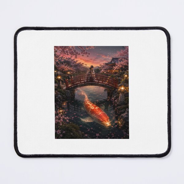 Item preview, The Giant Koi and the Red Bridge Fantasy Garden designed and sold by TaiwoDesigns.