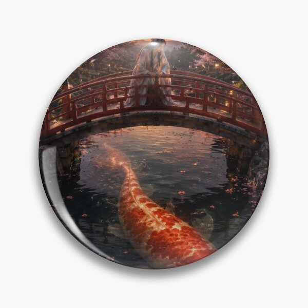 Item preview, The Giant Koi and the Red Bridge Fantasy Garden designed and sold by TaiwoDesigns.