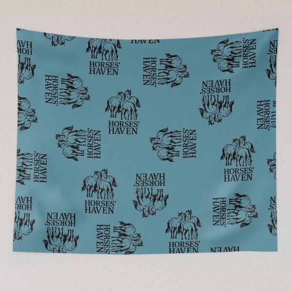 Item preview, Horses Haven Logo (Black & Light Blue) designed and sold by BDBirds.