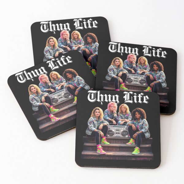Item preview, 80s Pop Queens Thug Life Retro Mashup designed and sold by RahniNM.