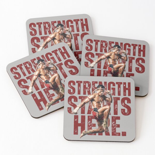 Item preview, Muay Thai Strength Starts Here Fighter T-Shirt Design designed and sold by Ponsak.