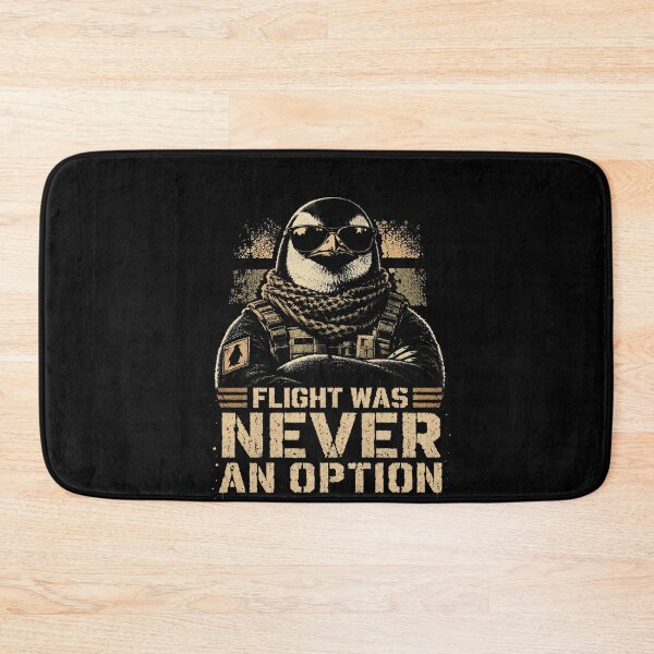 Item preview, Flight Was Never An Option – Funny Tactical Penguin Animal Humor Design designed and sold by PosiMCreations.