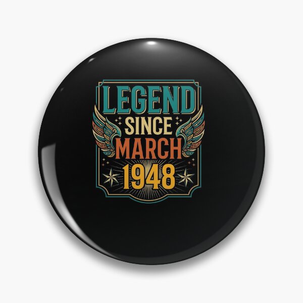 Item preview, Legend Since March 1948 Vintage Birthday Gift for People Born in 1948 designed and sold by msaloyach.