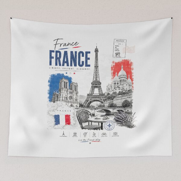 Item preview, France Minimalist Travel Art designed and sold by AtuqStudio.