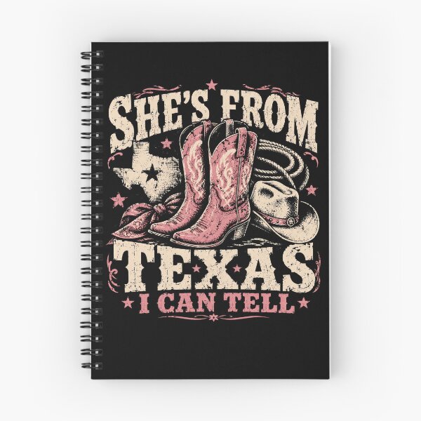 Item preview, She’s From Texas I Can Tell – Pink Cowgirl Boots Western Texas Girl Design designed and sold by PosiMCreations.
