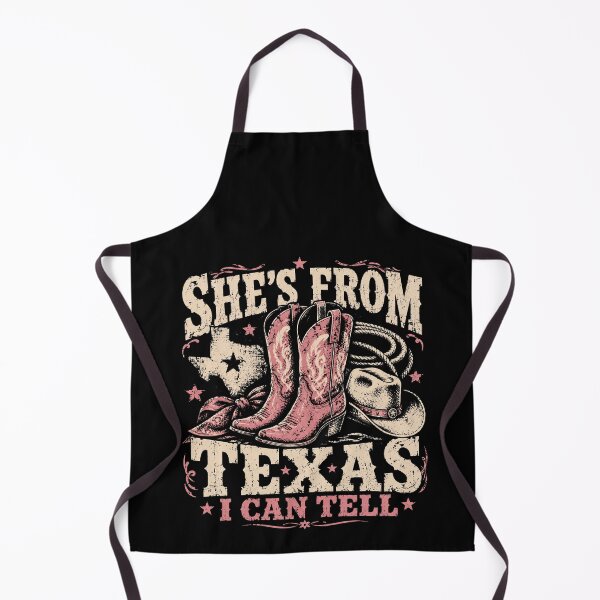 Item preview, She’s From Texas I Can Tell – Pink Cowgirl Boots Western Texas Girl Design designed and sold by PosiMCreations.